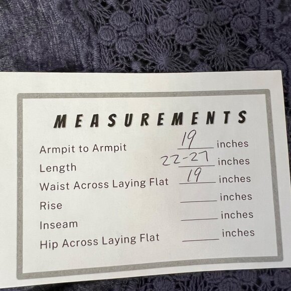 Sundance Womens Blue Crinkle Top Crochet Lace Trim Half Sleeves size Small - Picture 12 of 12